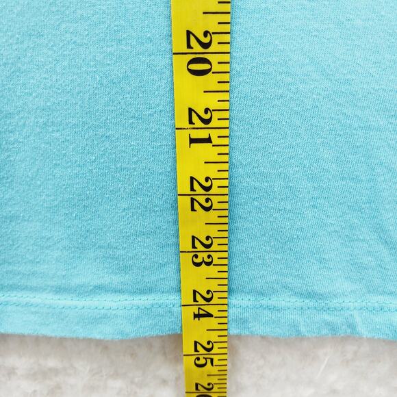 T-Shirt Size M Blue Maui Hawaii Silver Stud Rhinestone Applique Plumeria Travel - Picture 6 of 14